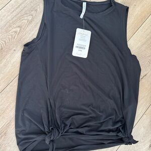 Fabletics Black Alia Tank Top with Side Knots